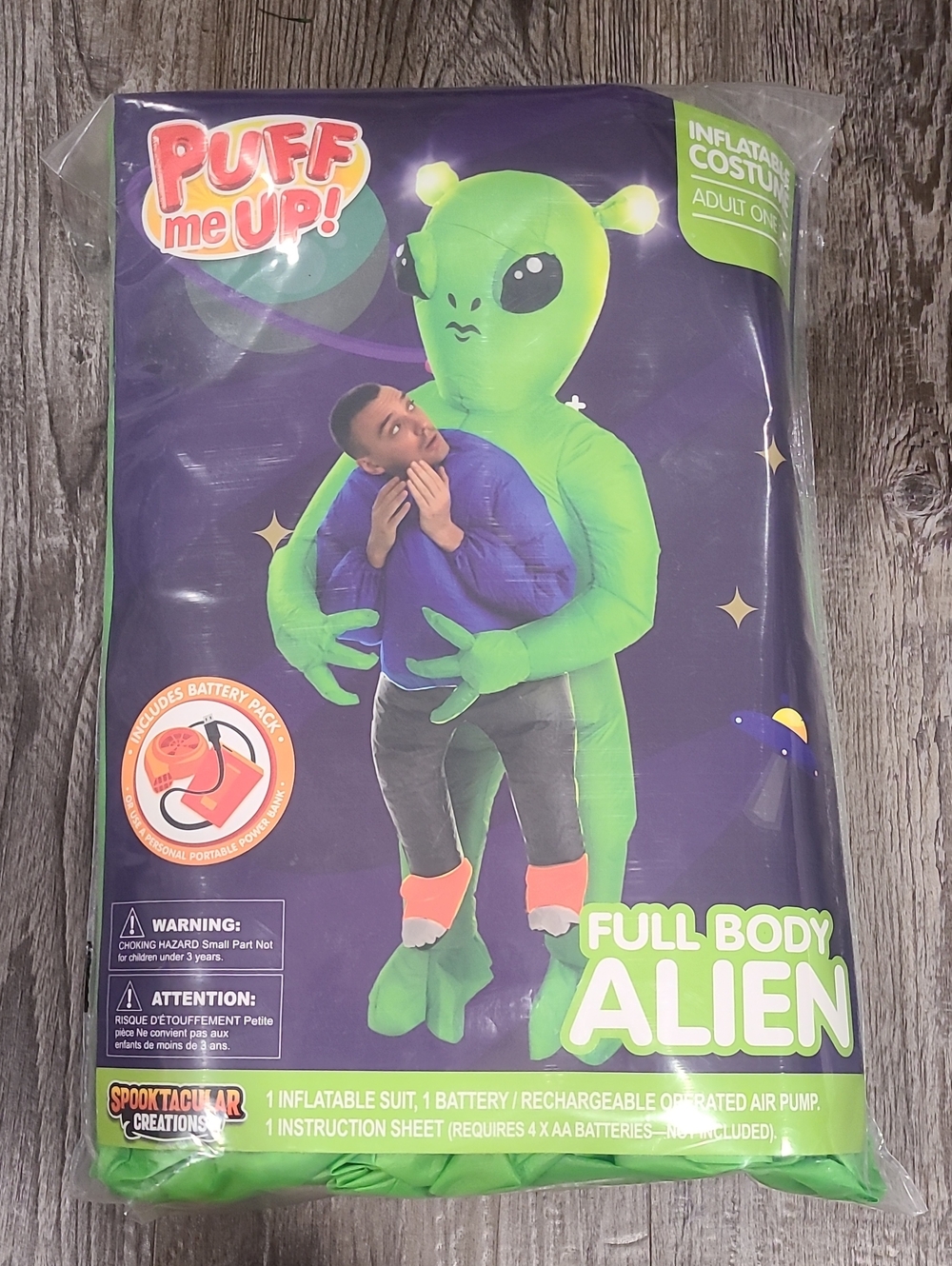 Spooktacular Creation Alien Pick Me Up Inflatable Halloween Costume OSFM - Picture 4 of 4